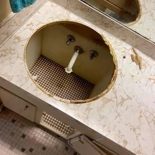 bathroom sink under renovation brandon ms